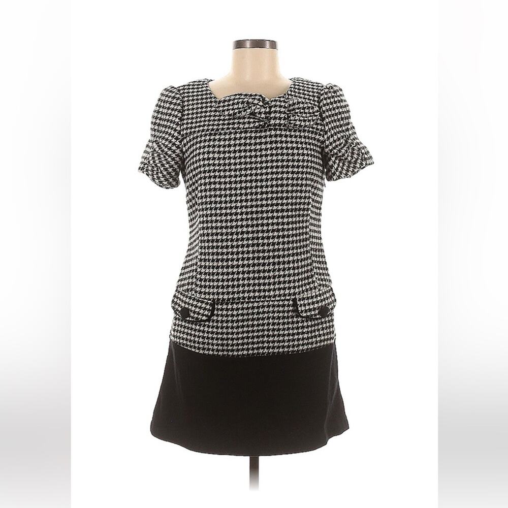 Ming Fang Houndstooth‎ drop waist dress, size m